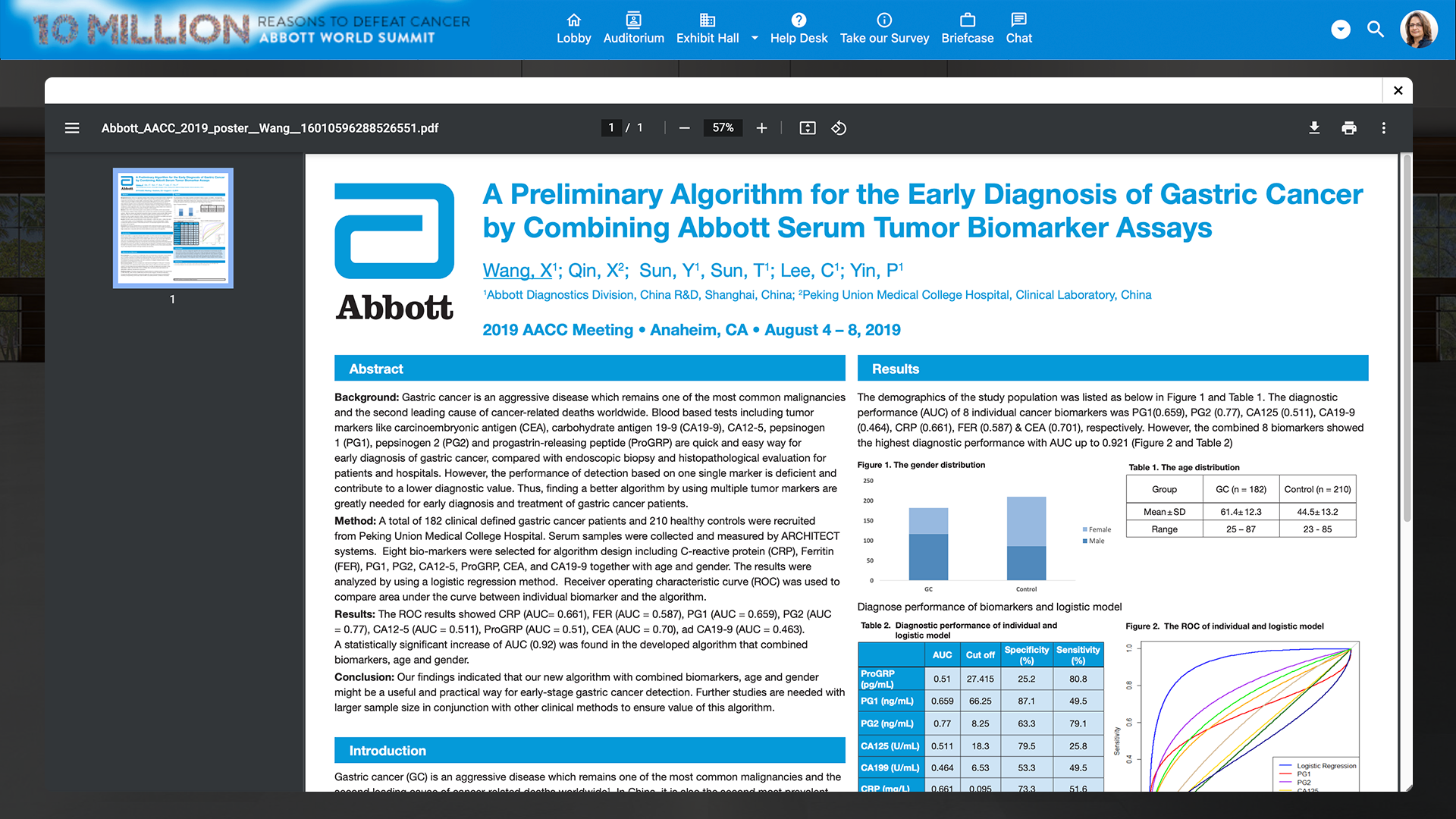 Abbott Oncology poster hall 3